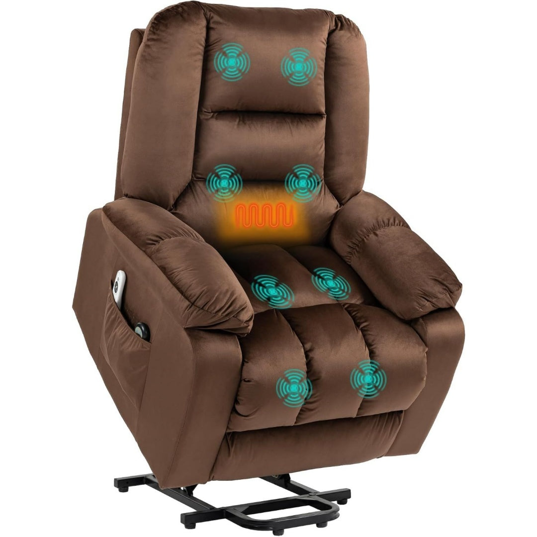 poltrone relax et chaise longue marrone velluto reclinabile regolabile