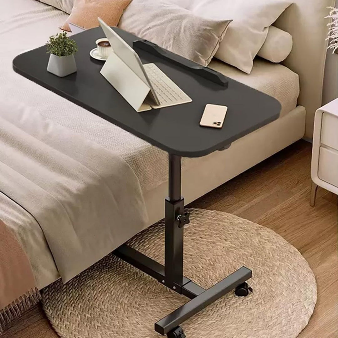 tavoli con rotelle legno per letto resistente