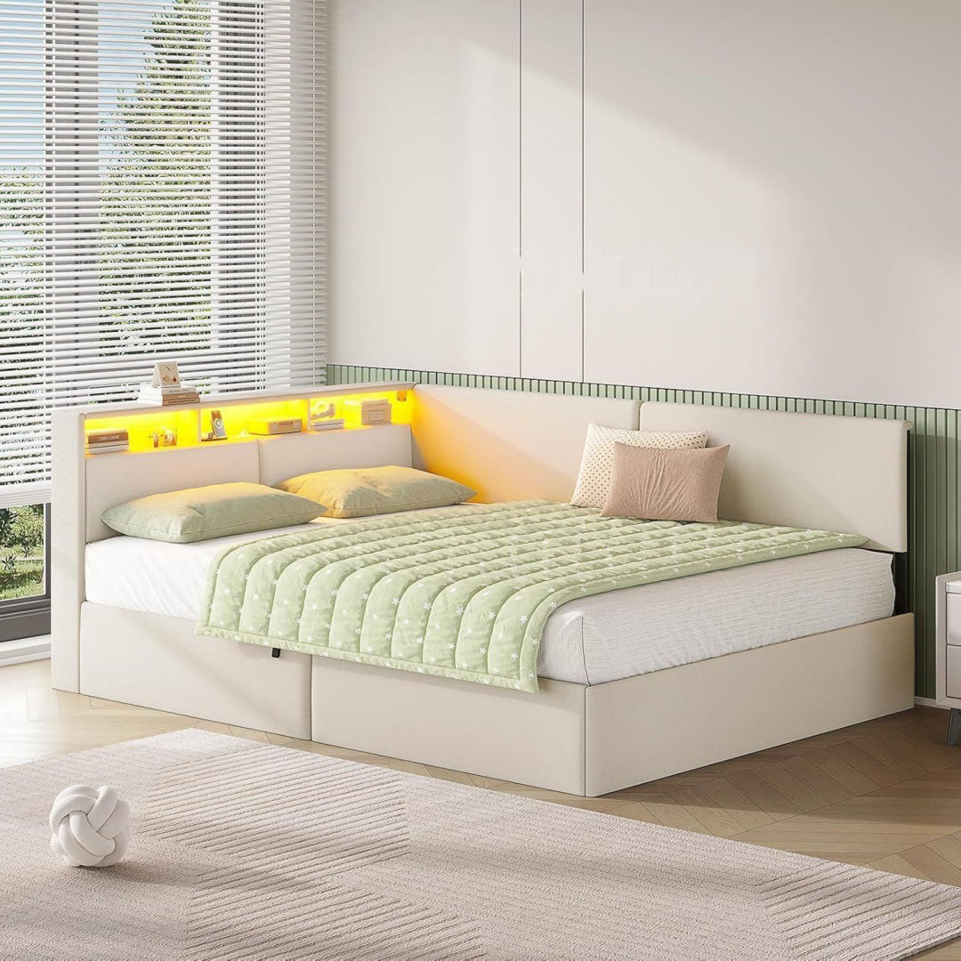 letti beige per letto resistente 1
