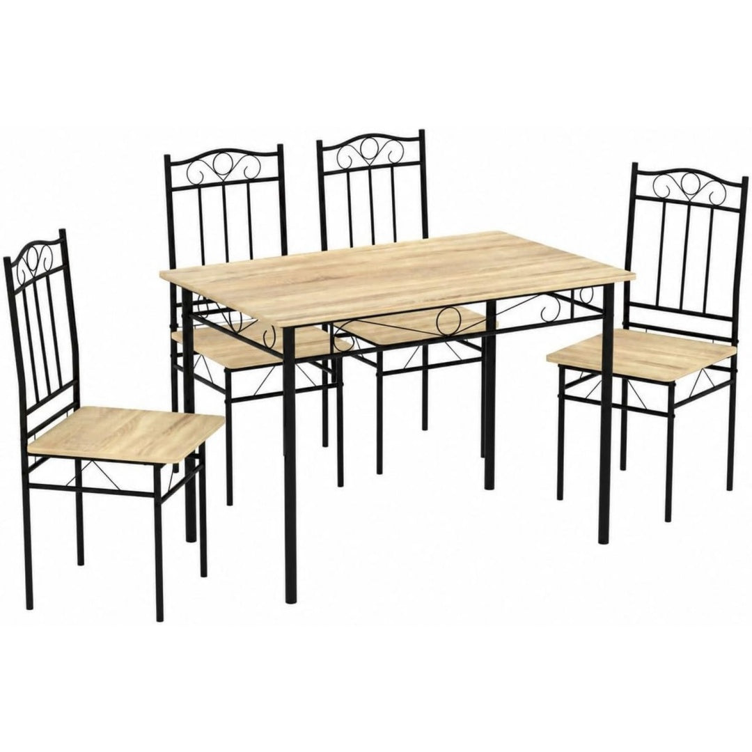 set sala da pranzo nero per resistente 1
