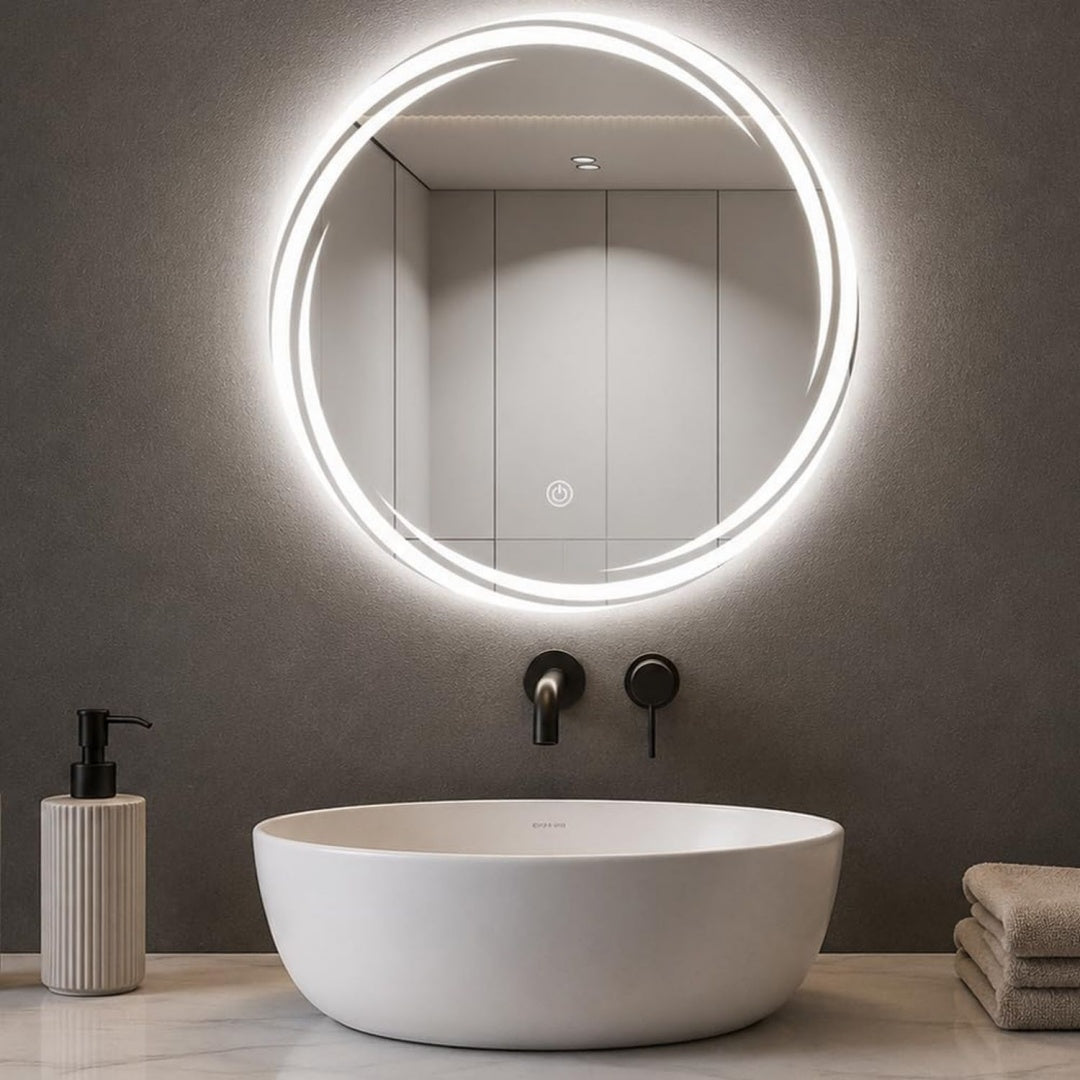 specchi da parete bianco illuminato a led